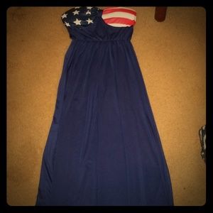 Tube top, american flag dress